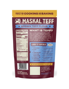 Harina de Teff Marrón Maskal 6 Paquetes de 396g Sin Gluten 2