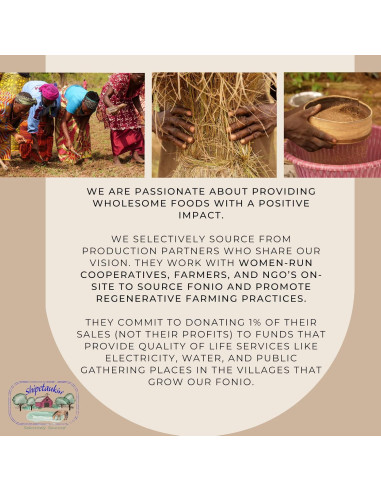 Fonio Africano Shipetaukin 794g - Sin Gluten, Vegano, Nutritivo
