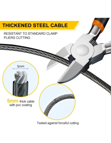 Candado de Cable de Combinación DELSWIN 4 Dígitos con 3 Cables