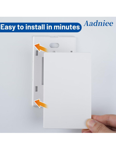 Placas de Pared Sin Tornillos Aadniee 1 Gang 5 Piezas Blanco