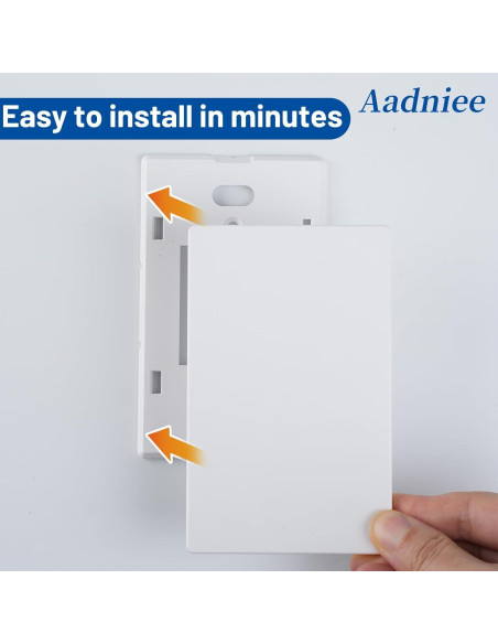 Placas de Pared Sin Tornillos Aadniee 1 Gang 5 Piezas Blanco