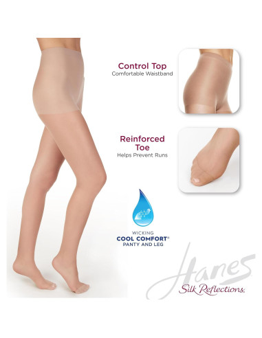 Medias de Seda Hanes Reflections Transparentes Control Superior