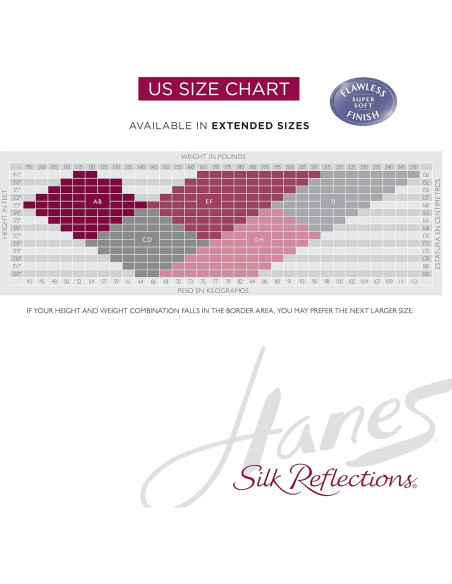 Medias de Seda Hanes Reflections Transparentes Control Superior