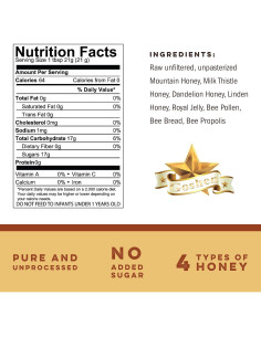 Complejo de Miel Cruda Goshen - 4 Tipos de Miel y Productos de Colmena 454g 2