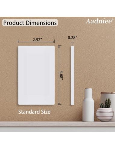 Placas de Pared Sin Tornillos Aadniee 1 Gang 5 Piezas Blanco