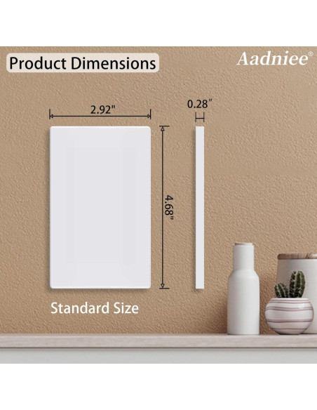 Placas de Pared Sin Tornillos Aadniee 1 Gang 5 Piezas Blanco