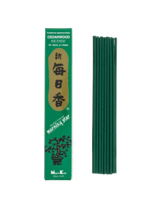 Incienso Morning Star Cedro 50 Varillas con Soporte Cerámica