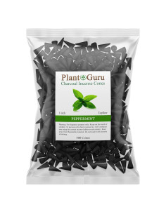Conos de Incienso de Menta Plant Guru - 500 Unidades de Carbón