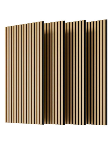Paneles Acústicos VeloTek 3D de Madera 115x60 cm (4-Pack)