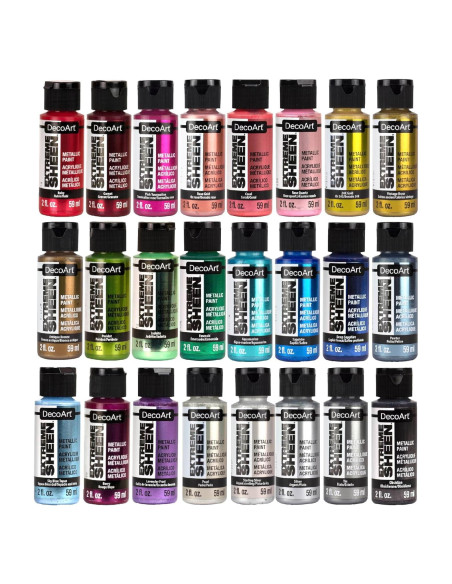 Set de Pintura Acrílica Metálica DecoArt Extreme Sheen 24 Colores