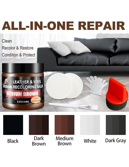 Bálsamo Recoloración de Cuero JAYSDOM 240ml Marrón Medio