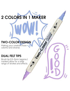 Juego de Marcadores Acrílicos TRANSON 24 Piezas Doble Punta 48 Colores 2