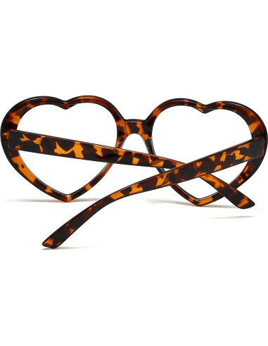 Gafas de Lente Claro NIDOVIX Corazón Vintage Rojas