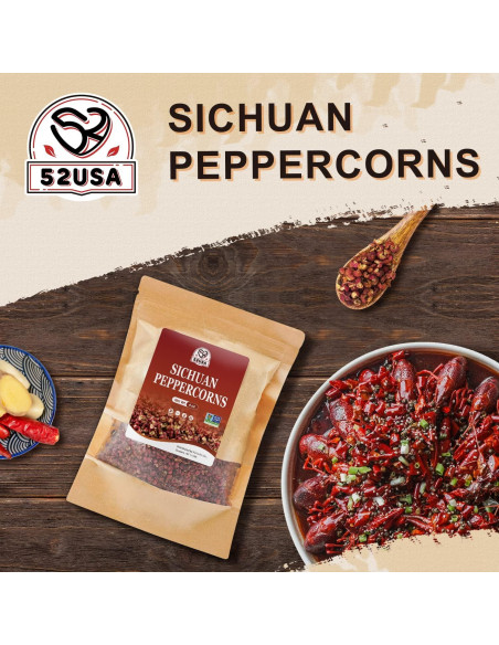Pimienta de Sichuan 52USA 113.4 g - Sabor Fuerte y Aromático