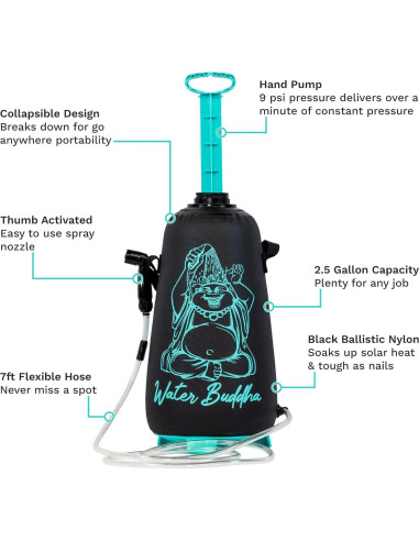 Ducha Portátil JBL Water Buddha 2.5 Galones 9.46L Plegable