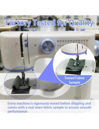 Máquina de Coser Portátil Stoigeld 725 con 12 Puntadas y Kit de Hilos