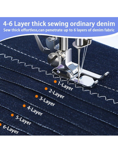 Máquina de Coser Portátil Stoigeld 725 con 12 Puntadas y Kit de Hilos