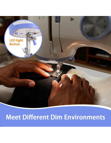 Máquina de Coser Portátil Stoigeld 725 con 12 Puntadas y Kit de Hilos