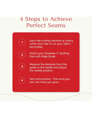 Pie de Acolchado 1/4" Sewphee con Guía - Compatible con Brother