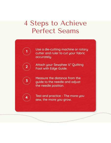 Pie de Acolchado 1/4" Sewphee con Guía - Compatible con Brother