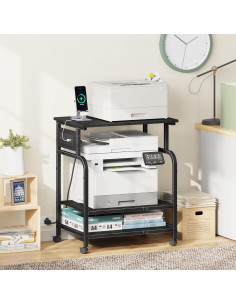 Soporte para Impresora Grande YAOHUOO 3 Niveles con Toma de Corriente 2