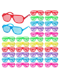Paquete de 60 Gafas de Sombreado FANELEQU Neón para Fiesta