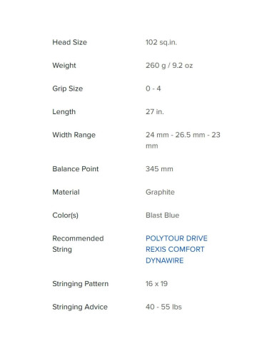 Raqueta de Tenis YONEX EZone Ace Preensamblada 10.4 cm