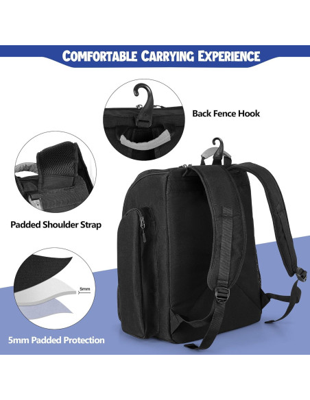 Mochila de Pickleball GOBUROS para 4 Palas y Zapatos