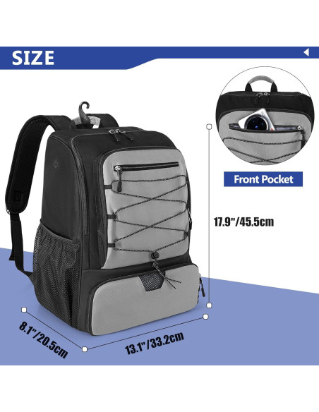 Mochila de Pickleball GOBUROS para 4 Palas y Zapatos