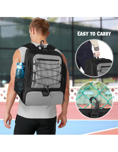 Mochila de Pickleball GOBUROS para 4 Palas y Zapatos