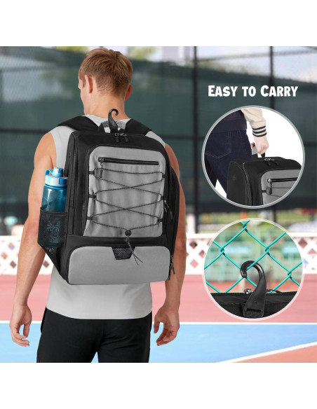 Mochila de Pickleball GOBUROS para 4 Palas y Zapatos