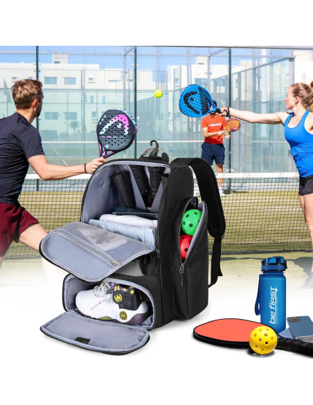 Mochila de Pickleball GOBUROS para 4 Palas y Zapatos
