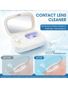 Limpiador Ultrasónico de Lentes de Contacto LXIANGN Blanco 2