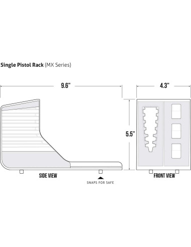 Soporte Modular para Pistolas VAULTEK - Almacenamiento Vertical