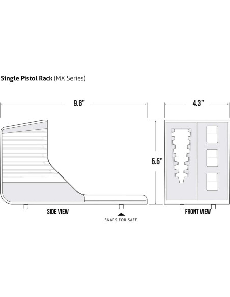 Soporte Modular para Pistolas VAULTEK - Almacenamiento Vertical