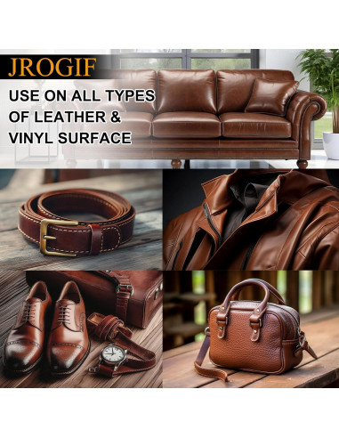 Bálsamo Restaurador de Color de Cuero JROGIF Marrón Medio 240g