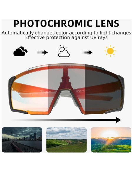 Gafas de sol deportivas ROCKBROS fotochromáticas UV400