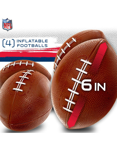Juego de Lanzamiento de Fútbol NFL Franklin Sports - Objetivo sobre Puerta + 4 Mini Balones