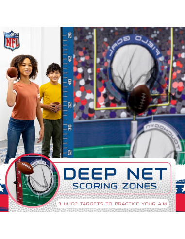 Juego de Lanzamiento de Fútbol NFL Franklin Sports - Objetivo sobre Puerta + 4 Mini Balones