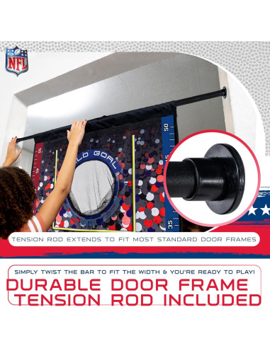 Juego de Lanzamiento de Fútbol NFL Franklin Sports - Objetivo sobre Puerta + 4 Mini Balones