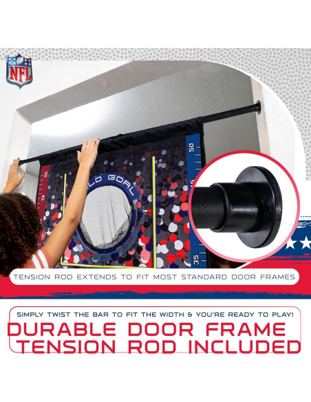 Juego de Lanzamiento de Fútbol NFL Franklin Sports - Objetivo sobre Puerta + 4 Mini Balones