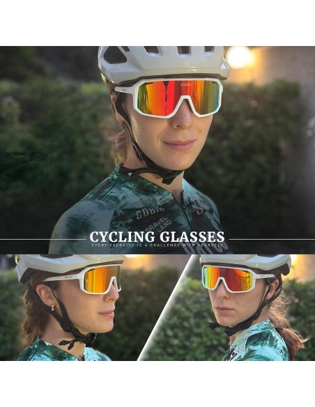 Gafas de Ciclismo SCVCN DZ-S62 UV400 Lentes de Policarbonato