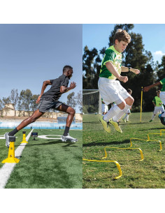 Vallas de Agilidad SKLZ 15 cm, Juego de 6 con Puertas de Velocidad 2