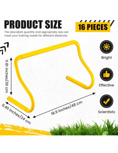 16 Vallas de Agilidad Desmontables Seenelling QAR2975 48x24 cm 2