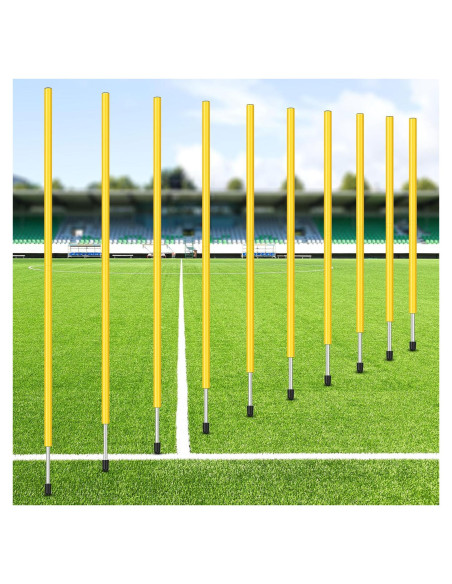 Bastones de Agilidad Blulu 1.5m Ajustables para Fútbol - 10 Piezas