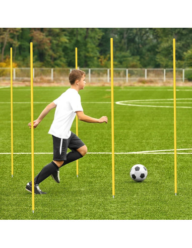 Bastones de Agilidad Blulu 1.5m Ajustables para Fútbol - 10 Piezas