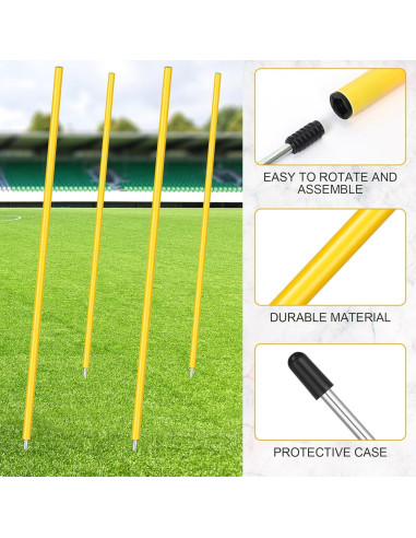 Bastones de Agilidad Blulu 1.5m Ajustables para Fútbol - 10 Piezas