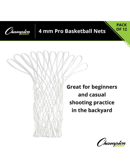 Redes de Baloncesto Económicas Champion Sports 4mm - Docena