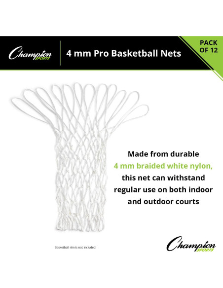 Redes de Baloncesto Económicas Champion Sports 4mm - Docena