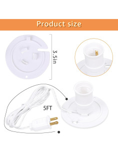 Kit de Cable de Luz E27/E26 Basysion para Decoración Navideña 2